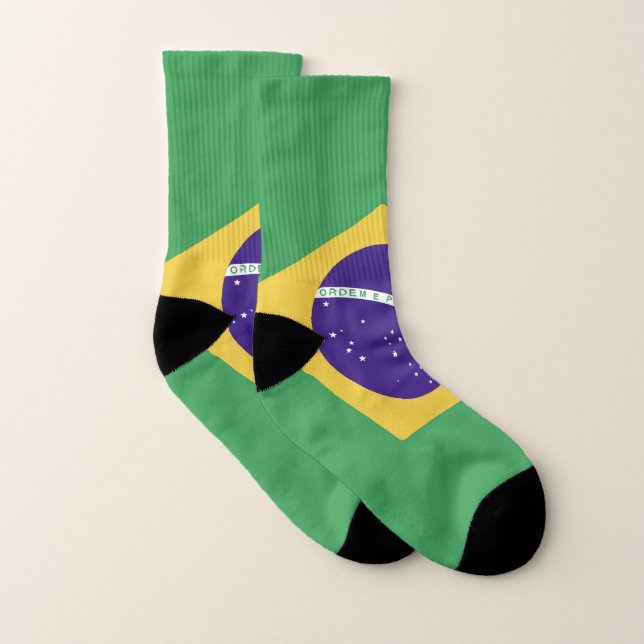 Brazil Flag Emblem Socks (Pair)