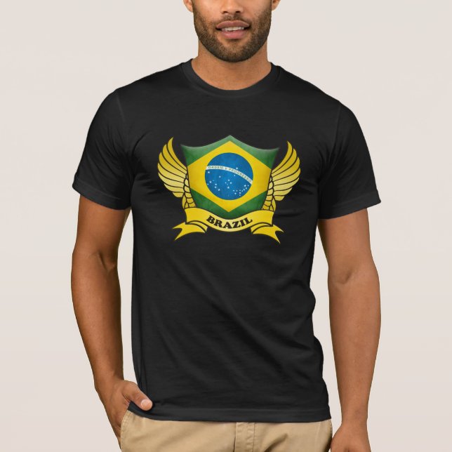 Brazil Flag Emblem T-Shirt (Front)
