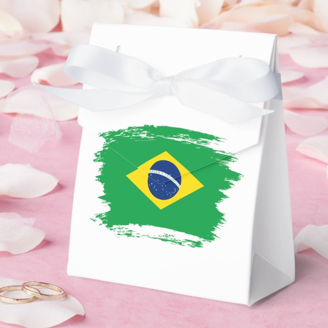 Brazil flag favour box (Wedding)