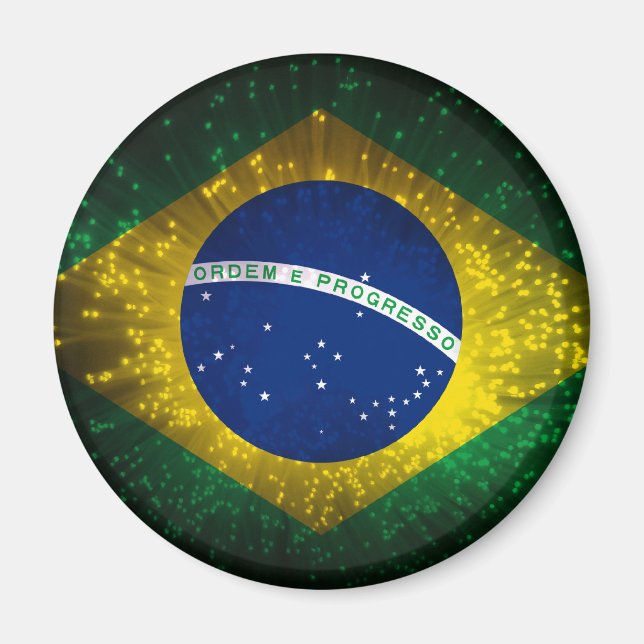 Brazil Flag Firework Magnet (Front)