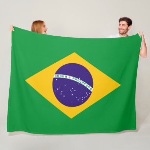 Brazil Flag Fleece Blanket