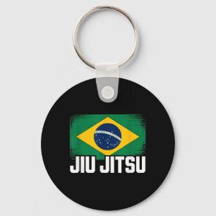 Brazil Flag For Brazilian Jiu Jitsu Lovers And BJJ Key Ring