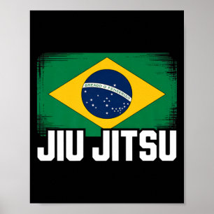 Brazil Flag For Brazilian Jiu Jitsu Lovers And BJJ Poster