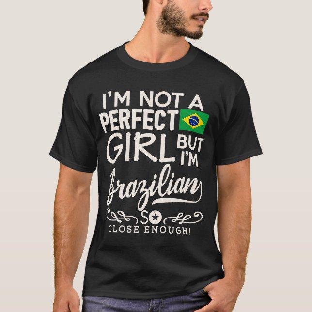 Brazil Flag Girl  Brazilian Pride Souvenir  Women T-Shirt (Front)