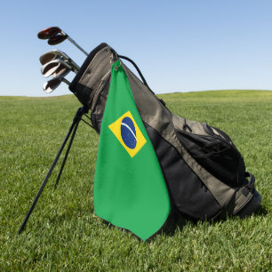 Brazil flag golf towel