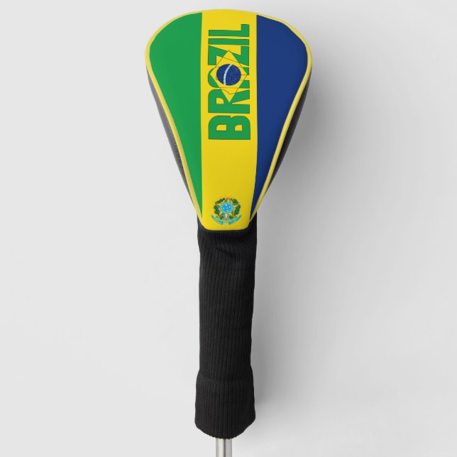 Brazil Flag Gorgeous Patriotic Golf Head Cover (Front)