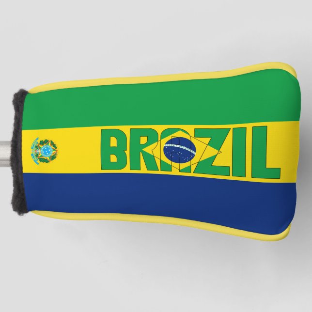 Brazil Flag Gorgeous Patriotic Golf Head Cover (Front)
