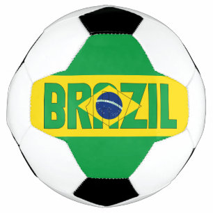 Brazil Flag Green Yellow Blue Patriotic Football