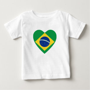 Brazil Flag Heart T-Shirt