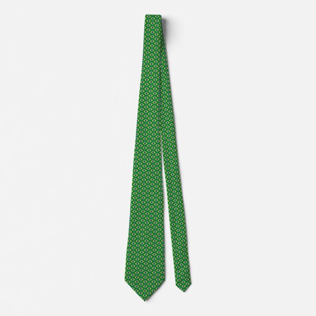 Brazil Flag Honeycomb Tie (Front)