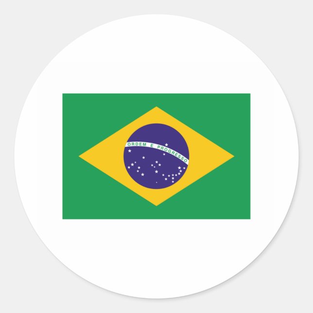 Brazil FLAG International Classic Round Sticker (Front)