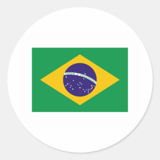 Brazil FLAG International Classic Round Sticker