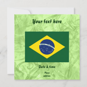 Brazil flag invitation