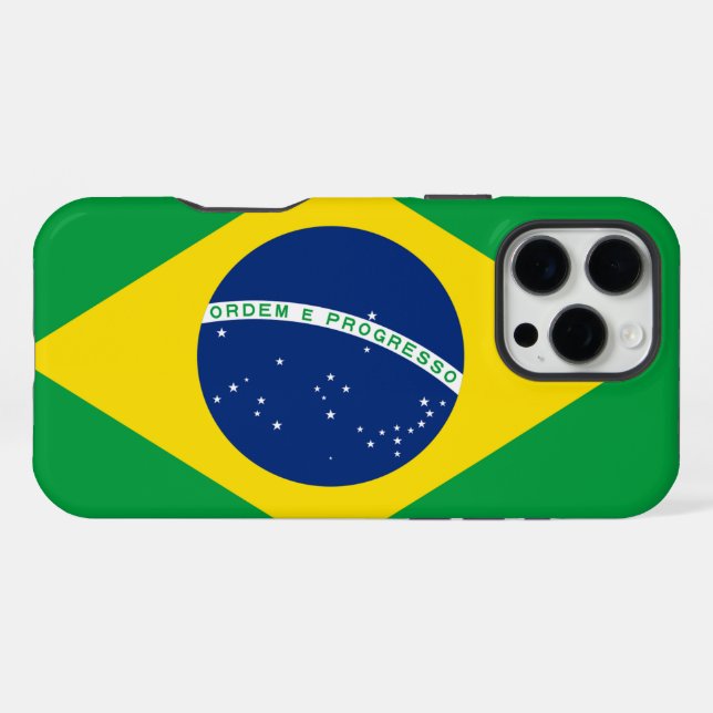 Brazil flag iPhone case (Back Horizontal)