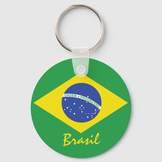 Brazil Flag Key Ring (Front)