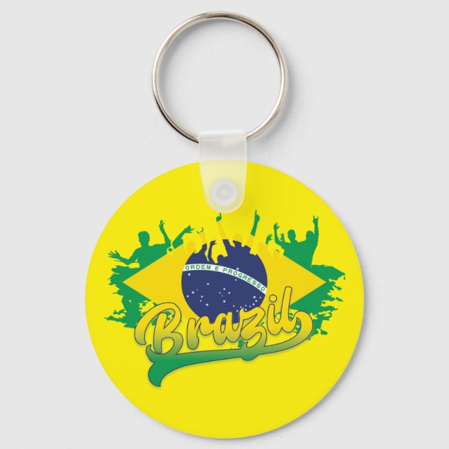 Brazil Flag Key Ring (Front)