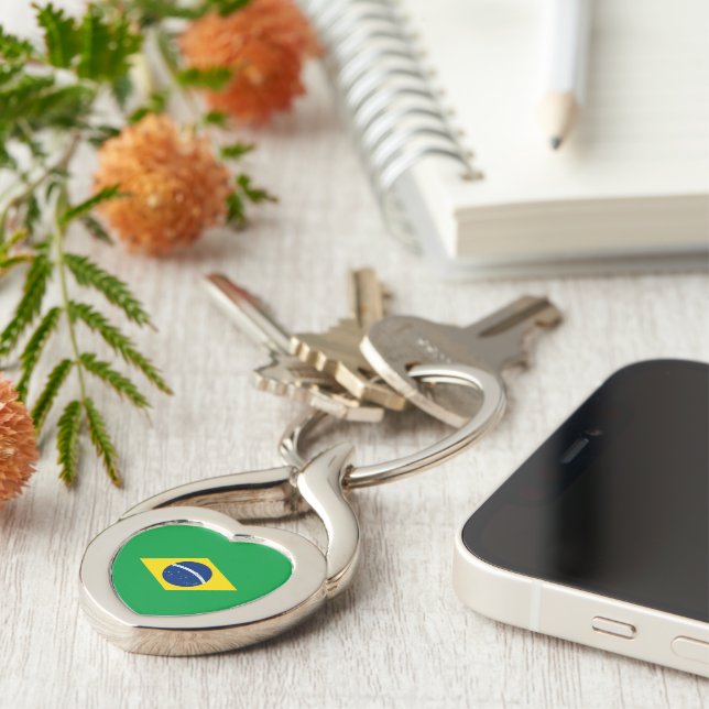 Brazil flag key ring (Side)