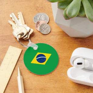Brazil flag key ring