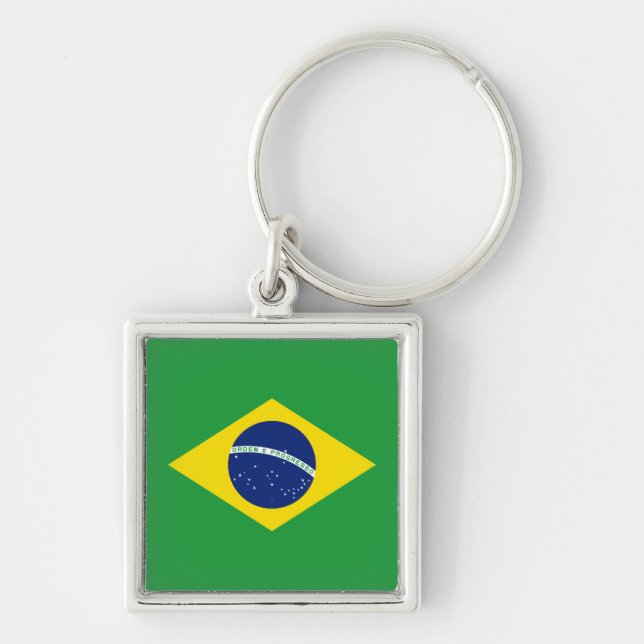 Brazil flag key ring (Front)