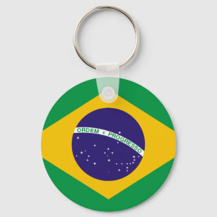 Brazil flag key ring