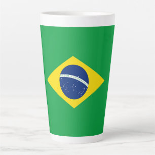 Brazil flag latte mug