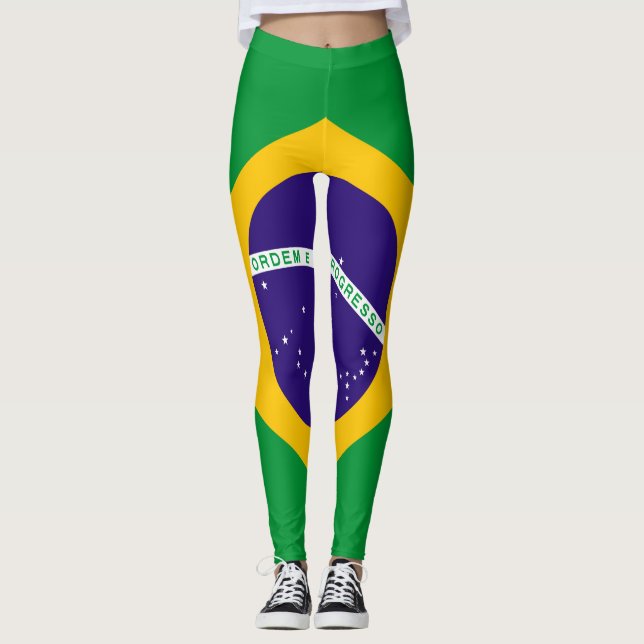 Brazil Flag Leggings (Front)