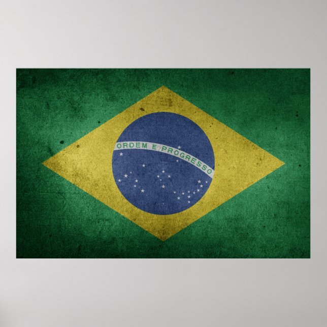 Brazil Flag Love Brazilian Pride Football Soccer Poster (Front)