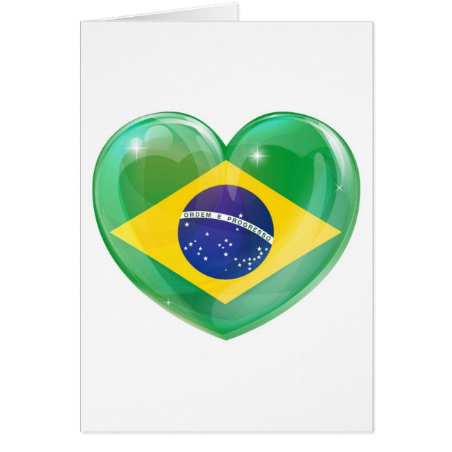 Brazil flag love heart (Front)