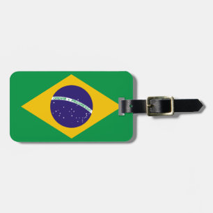 Brazil flag luggage tag