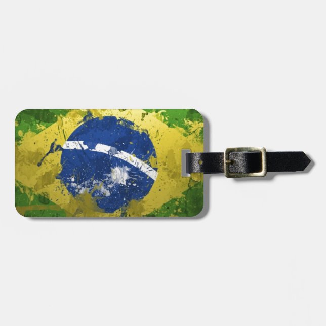 Brazil-Flag- Luggage Tag (Front Horizontal)