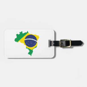 Brazil Flag Luggage Tag - Soccer Travel Gift