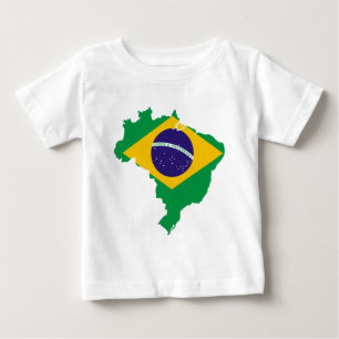 brazil flag map baby T-Shirt