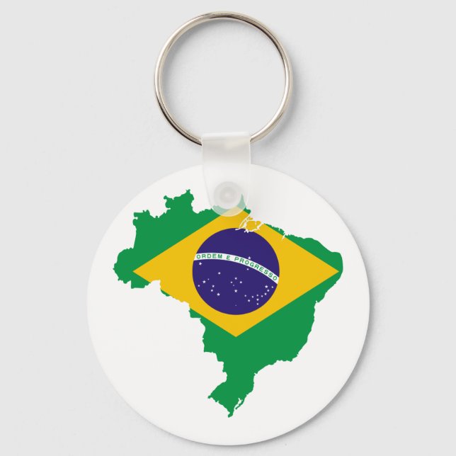 brazil flag map key ring (Front)