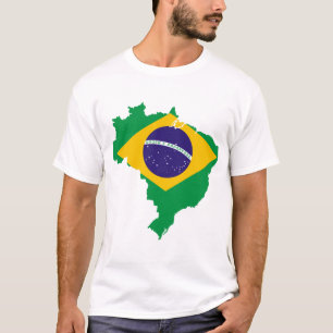 brazil flag map T-Shirt
