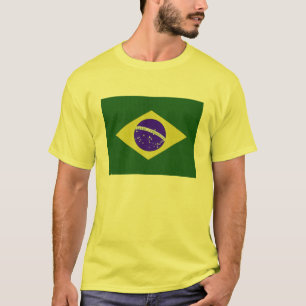 Brazil Flag Men Yellow T-Shirt