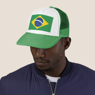 Brazil Flag Patriotic Pride Festival Fashion Trucker Hat