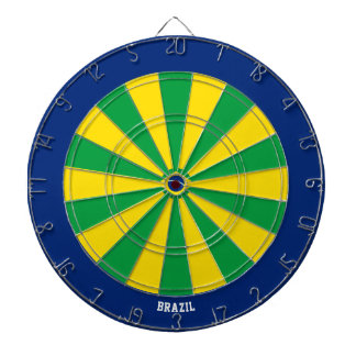 Brazil Flag Patriot's Bullseye Dartboard