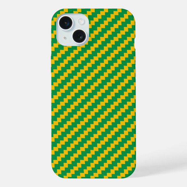 Brazil flag pattern iPhone case (Back)