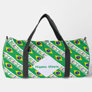 Brazil Flag Personalised Heritage Duffle Bag