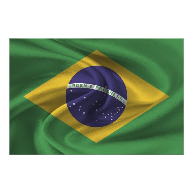 Brazil Flag Photo Print (Front)