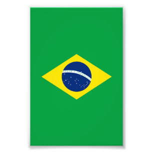 Brazil flag photo print