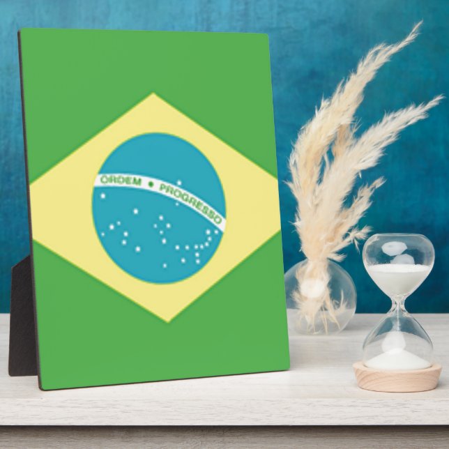 Brazil Flag Plaque (Side)