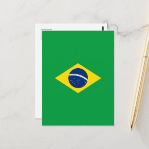 Brazil flag postcard