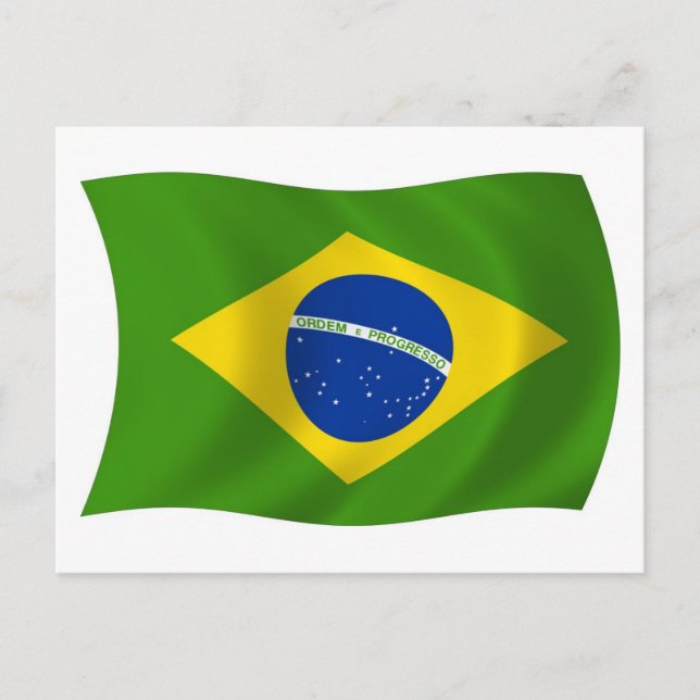 Brazil Flag Postcard (Front)