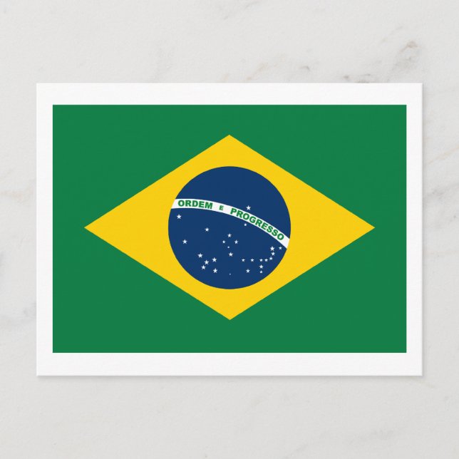 Brazil Flag Postcard (Front)