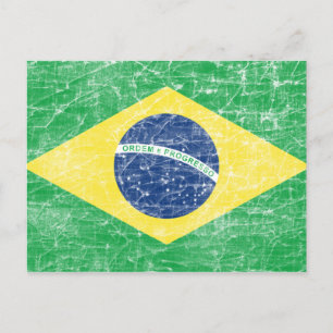brazil flag postcard