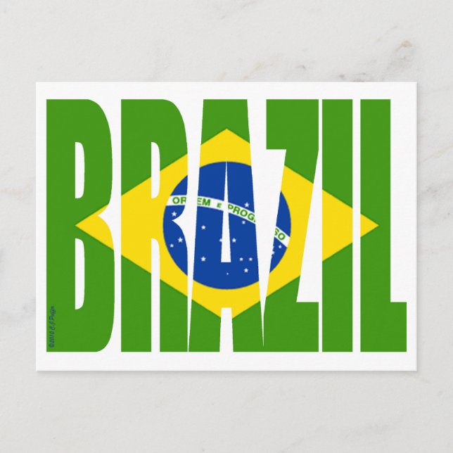 BRAZIL Flag Postcard (Front)
