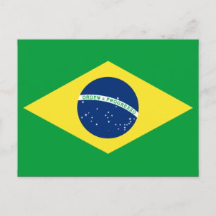 brazil flag postcard