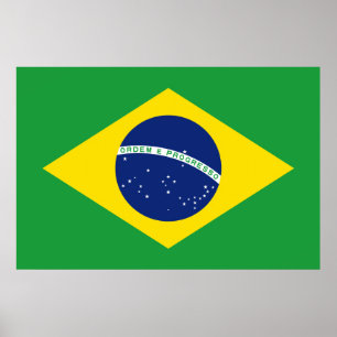 Brazil flag poster