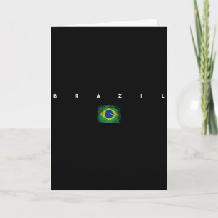 Brazil Flag Pride Vintageretro Soccer Brazilian Fo Card